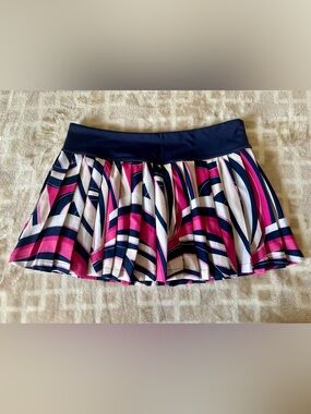Fila Navy, Hot Pink & White Pleated Mini Skort